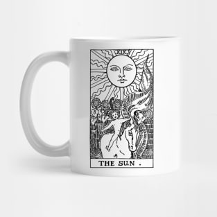 Sun Tarot in black Mug